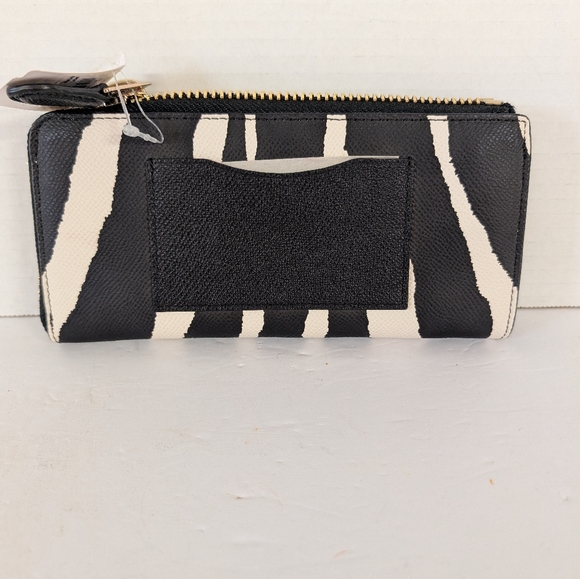 Coach Zebra Stripe Wallet in Black and White NWT - Picture 2 of 7